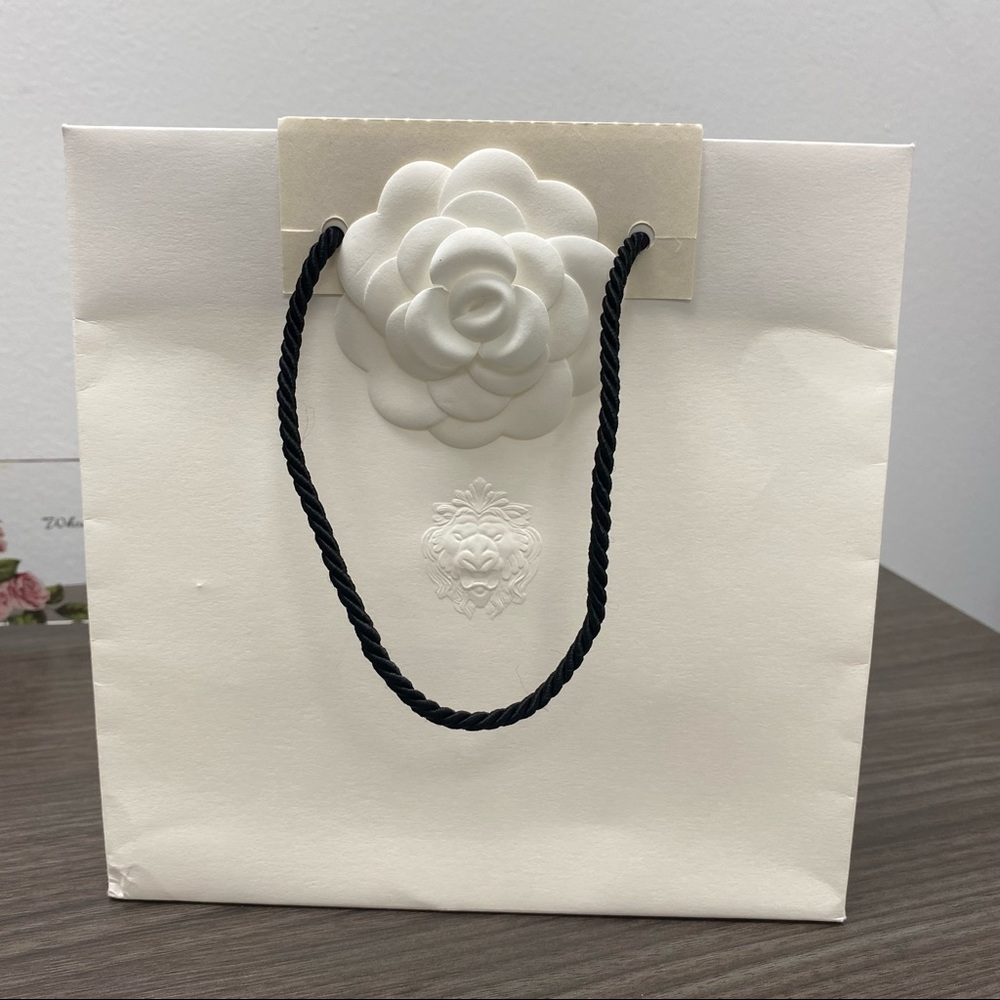 Chanel White Camelia Paper Bag